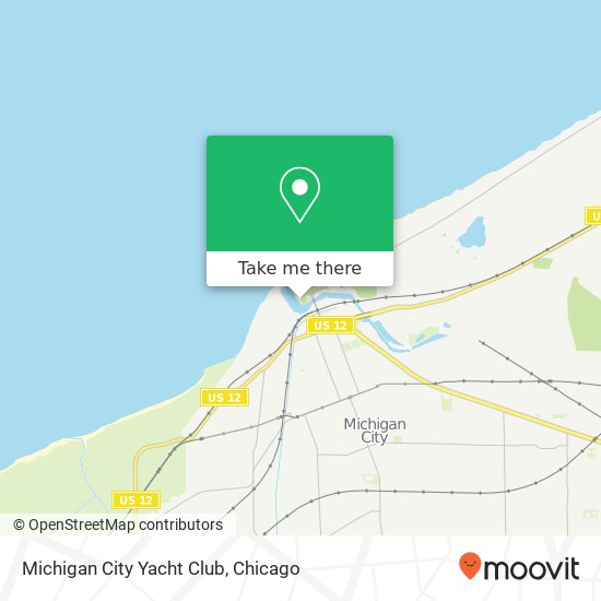 Mapa de Michigan City Yacht Club