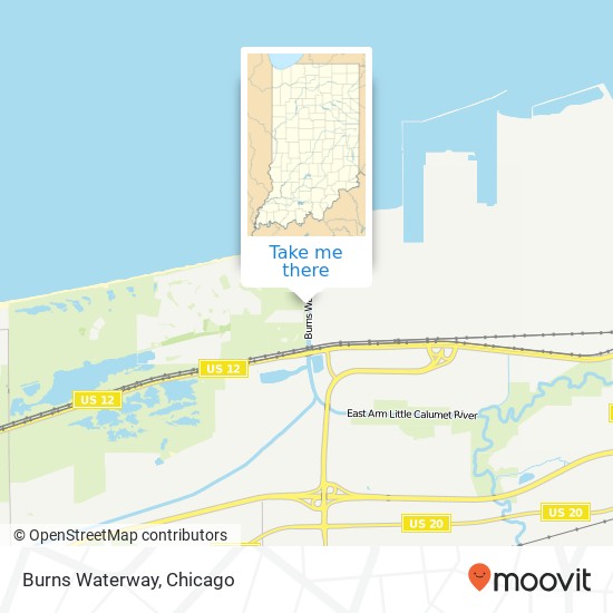 Burns Waterway map
