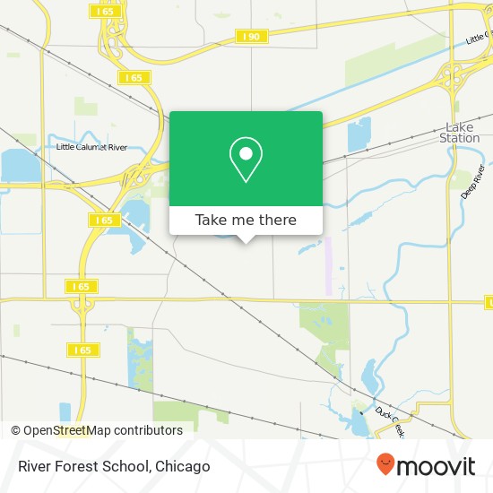 River Forest School map