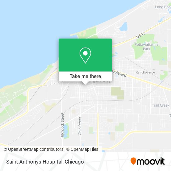 Mapa de Saint Anthonys Hospital