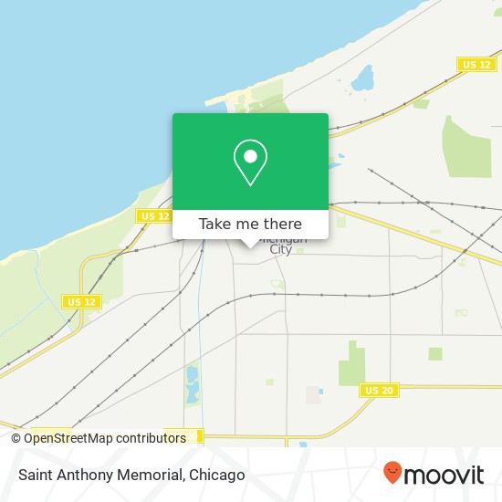 Mapa de Saint Anthony Memorial