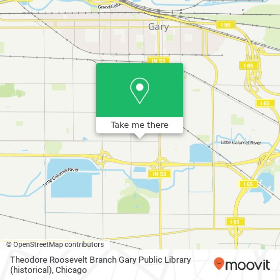 Theodore Roosevelt Branch Gary Public Library (historical) map