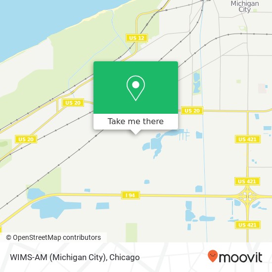 WIMS-AM (Michigan City) map