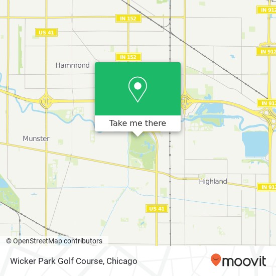 Wicker Park Golf Course map