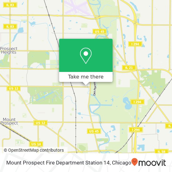 Mapa de Mount Prospect Fire Department Station 14