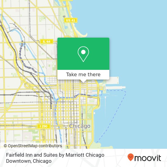 Mapa de Fairfield Inn and Suites by Marriott Chicago Downtown