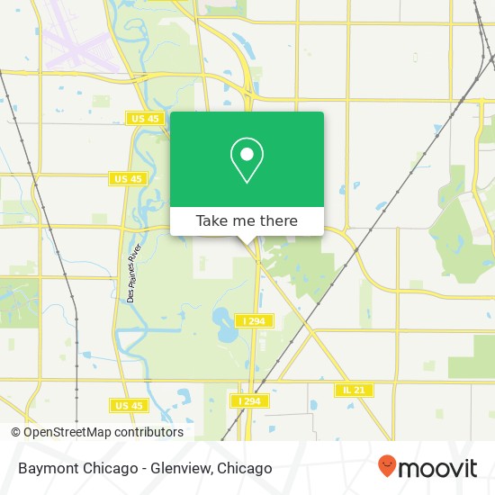 Mapa de Baymont Chicago - Glenview