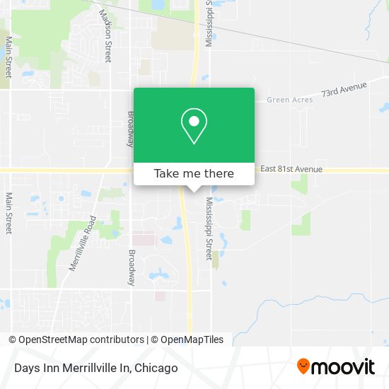 Mapa de Days Inn Merrillville In