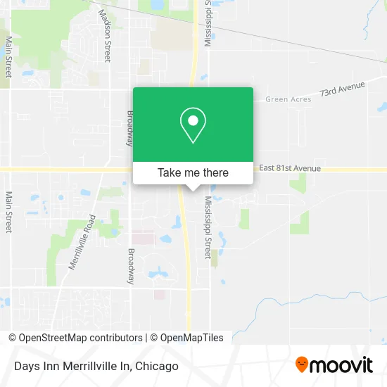 Days Inn Merrillville In map