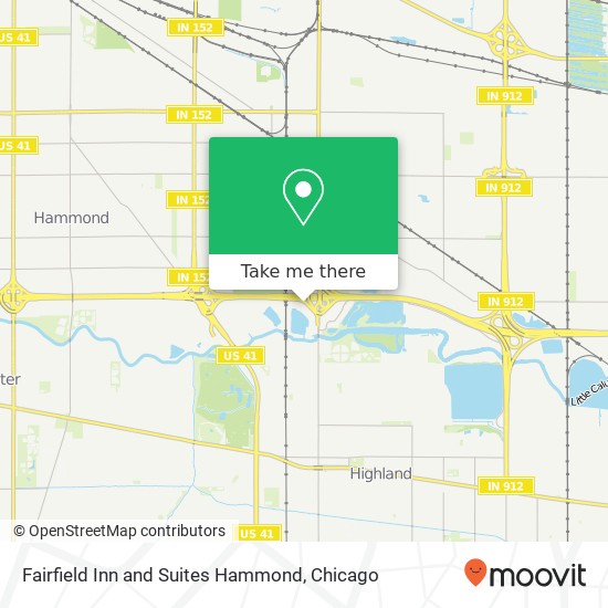Fairfield Inn and Suites Hammond map