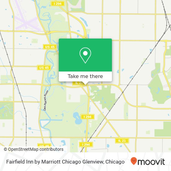 Mapa de Fairfield Inn by Marriott Chicago Glenview