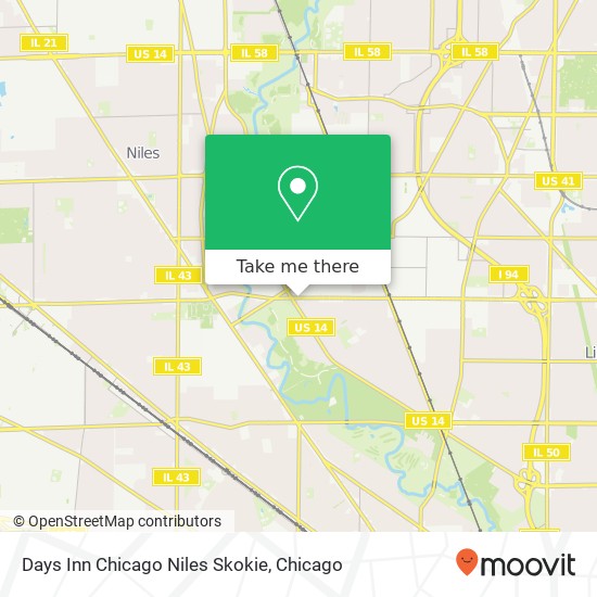 Days Inn Chicago Niles Skokie map