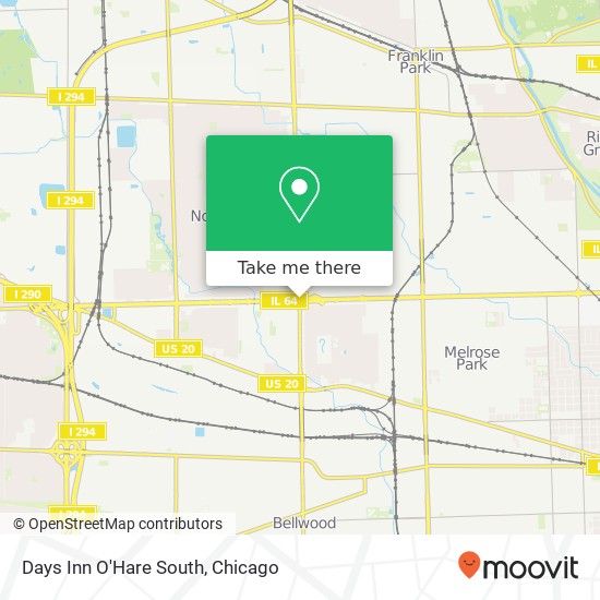 Days Inn O'Hare South map