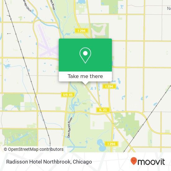 Radisson Hotel Northbrook map