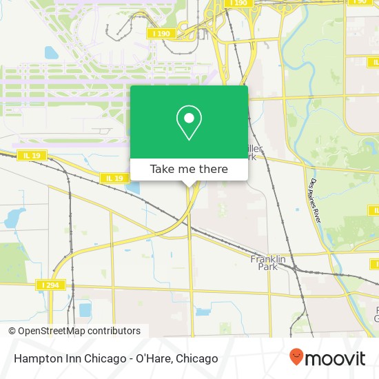 Hampton Inn Chicago - O'Hare map