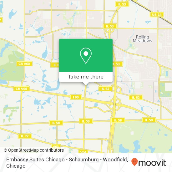 Embassy Suites Chicago - Schaumburg - Woodfield map