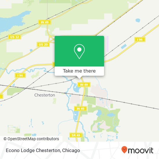 Econo Lodge Chesterton map