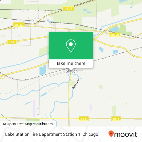 Lake Station Fire Department Station 1 map