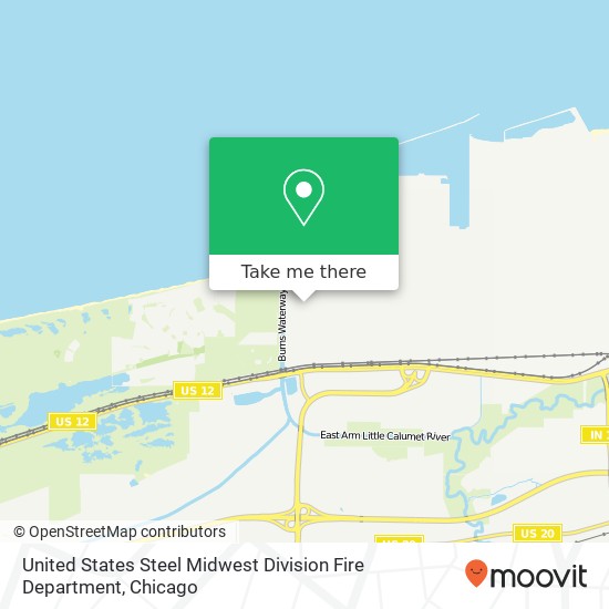 United States Steel Midwest Division Fire Department map