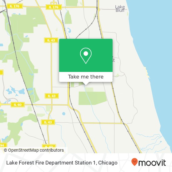 Lake Forest Fire Department Station 1 map