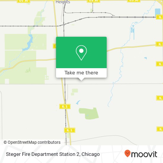 Steger Fire Department Station 2 map