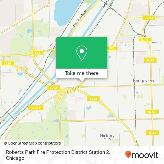 Roberts Park Fire Protection District Station 2 map