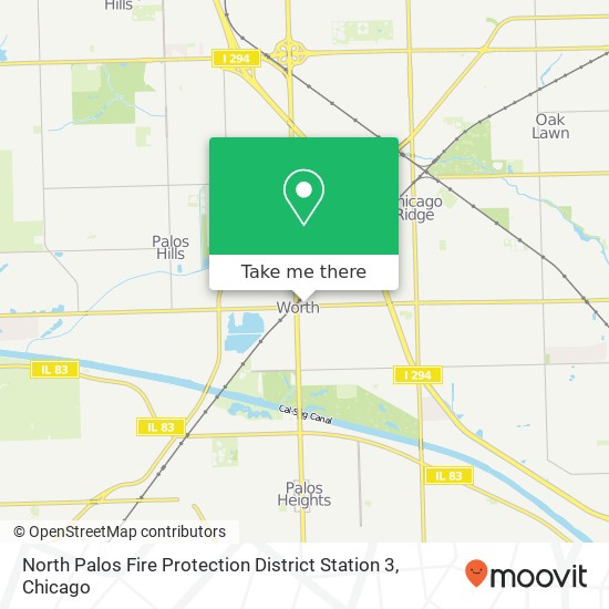North Palos Fire Protection District Station 3 map