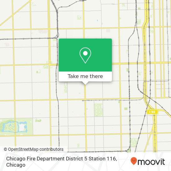 Mapa de Chicago Fire Department District 5 Station 116