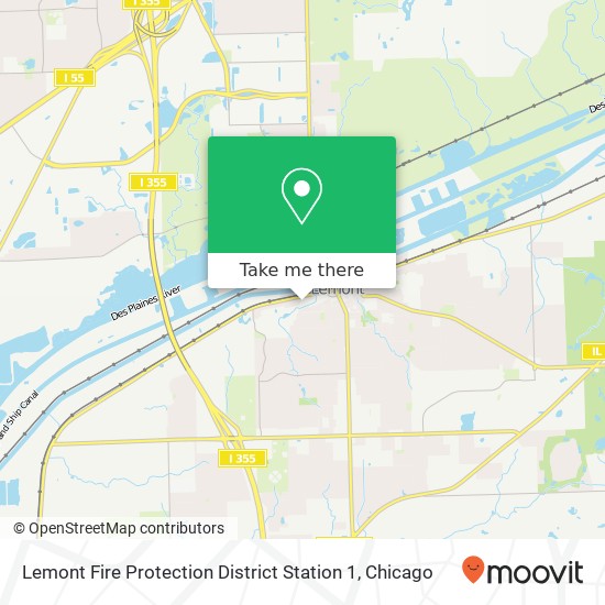 Lemont Fire Protection District Station 1 map