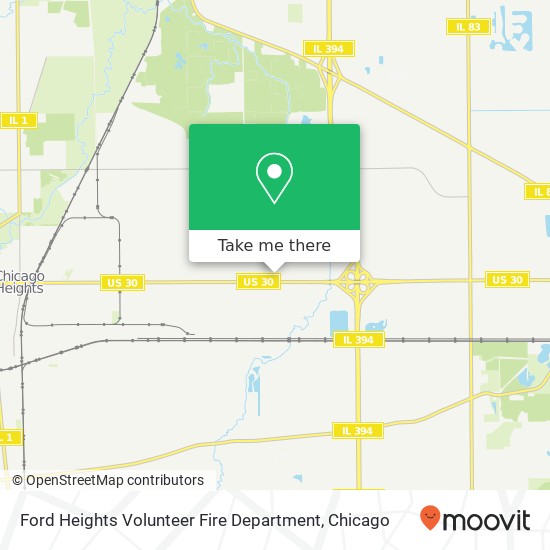 Mapa de Ford Heights Volunteer Fire Department