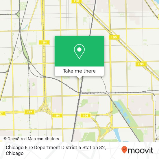 Mapa de Chicago Fire Department District 6 Station 82