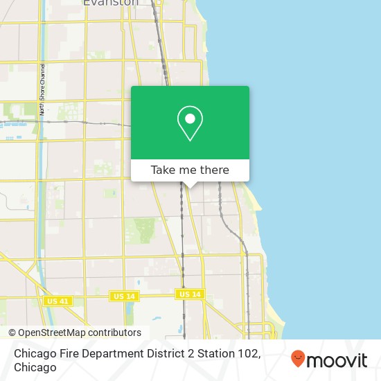 Chicago Fire Department District 2 Station 102 map