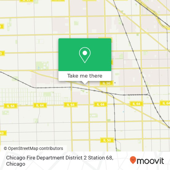 Mapa de Chicago Fire Department District 2 Station 68