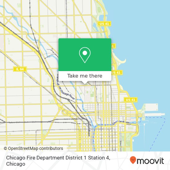 Mapa de Chicago Fire Department District 1 Station 4
