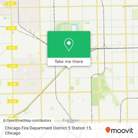 Mapa de Chicago Fire Department District 5 Station 15