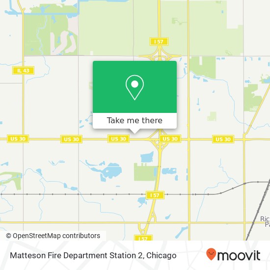 Matteson Fire Department Station 2 map