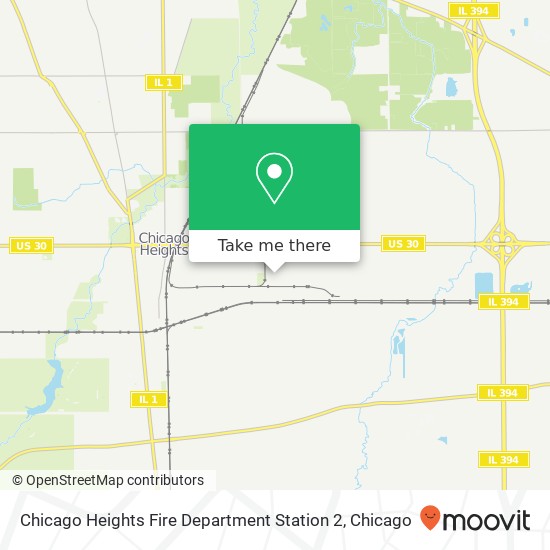 Chicago Heights Fire Department Station 2 map