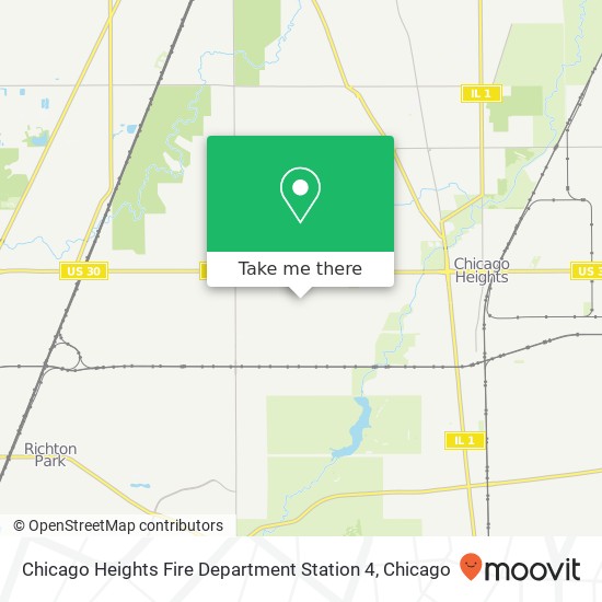 Chicago Heights Fire Department Station 4 map