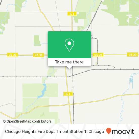Chicago Heights Fire Department Station 1 map
