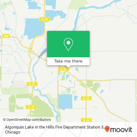 Algonquin Lake in the Hills Fire Department Station 3 map