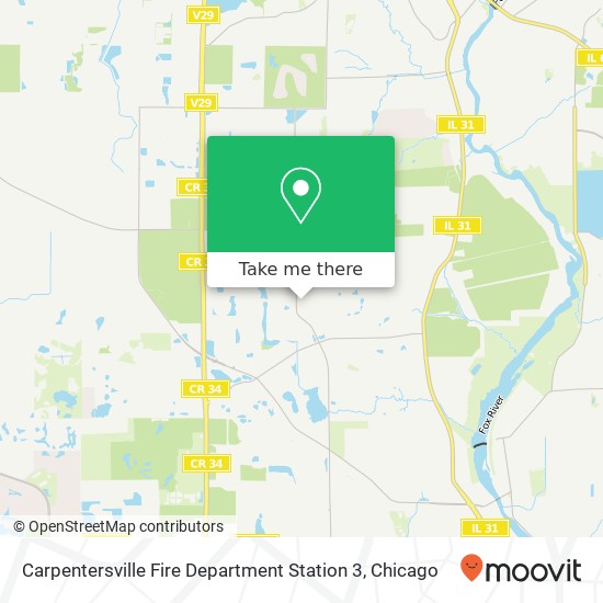 Carpentersville Fire Department Station 3 map