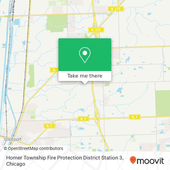 Homer Township Fire Protection District Station 3 map