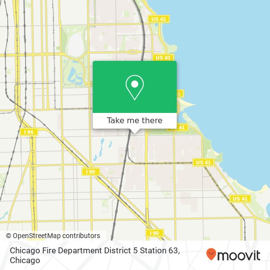 Chicago Fire Department District 5 Station 63 map