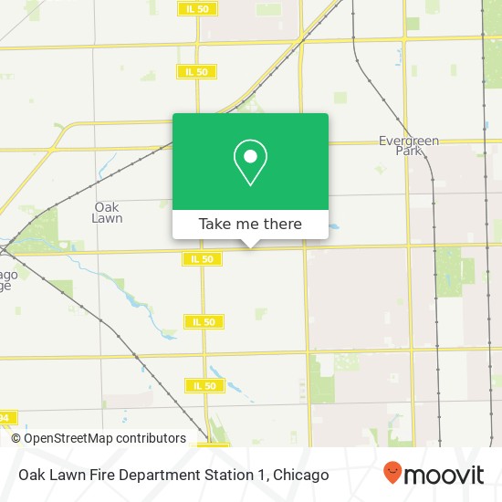 Oak Lawn Fire Department Station 1 map