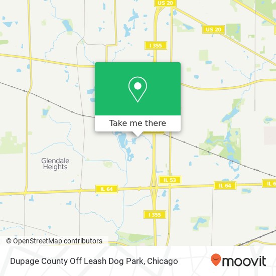 Dupage County Off Leash Dog Park map