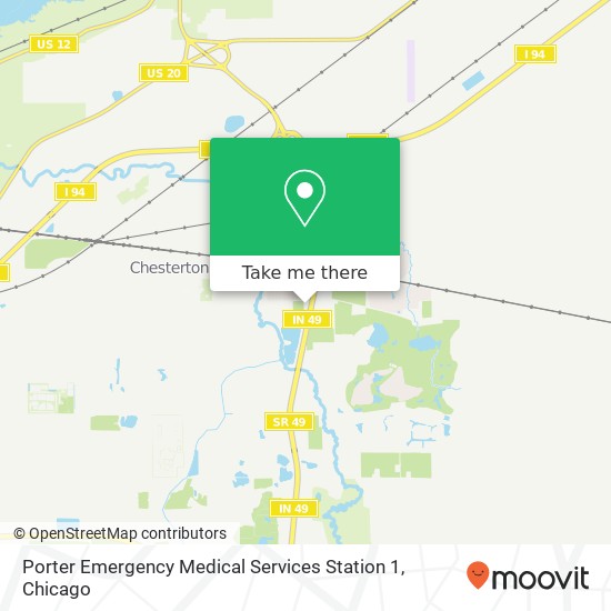 Porter Emergency Medical Services Station 1 map