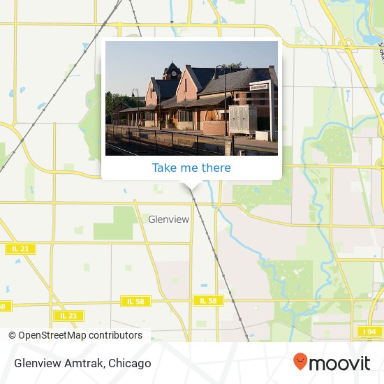 Mapa de Glenview Amtrak