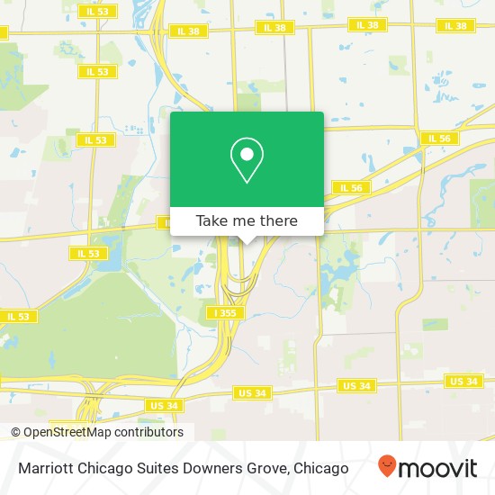 Mapa de Marriott Chicago Suites Downers Grove