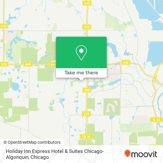 Holiday Inn Express Hotel & Suites Chicago-Algonquin map