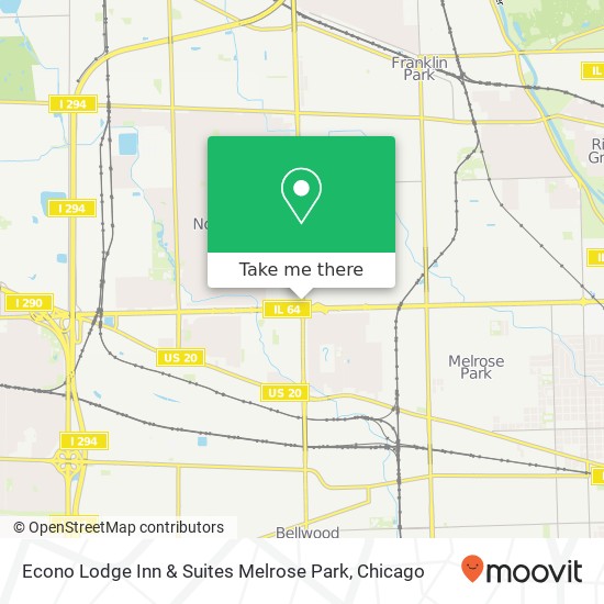 Econo Lodge Inn & Suites Melrose Park map